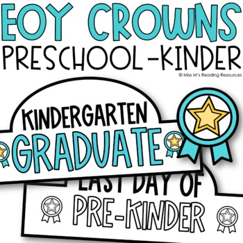Preview of End of the Year Activities | Kindergarten Graduate Crowns | Pre-K Graduate Crown