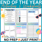 Last Day of School Activities | End of Year Worksheets, Sn