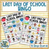 Last Day of School Bingo Game - 35 Unique Cards - End of t
