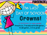 Last Day of School Crown~FREEBIE!