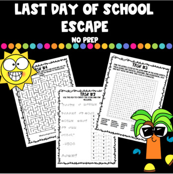 Last Day Of School Escape Room Worksheets Teaching Resources Tpt