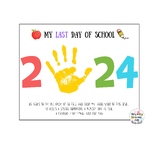 Last Day of School Handprint Art Craft Printable Template / 2024