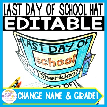 Preview of Last Day of School Crown Last Day of School Hat Last Day of Kindergarten Crown