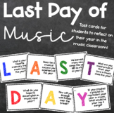 Last Day of School - Music Class Task Cards (Printable & G