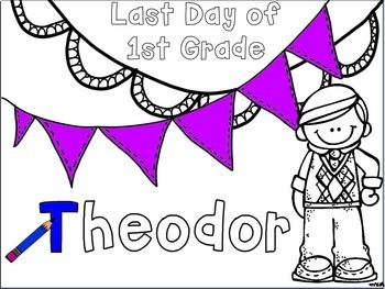 Last Day of School Name Coloring Pages - 1st Grade by ...