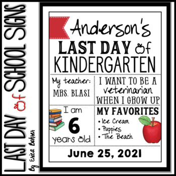 Preview of Last Day of School Signs: PDF & Editable Google Slides Last Day Signs