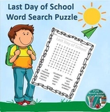 Last Day of School Word Search Puzzle Printable and Digita