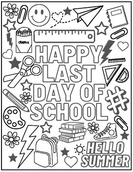 Preview of Last Day of School coloring sheet