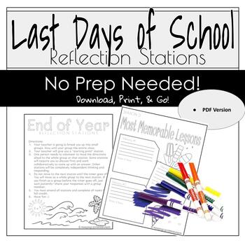 Preview of Last Days of School Stations