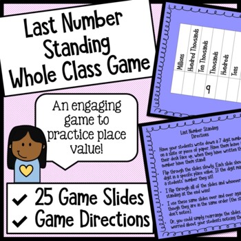 Preview of Last Number Standing - Whole Class Place Value Game