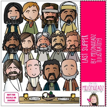 Preview of Last Supper clip art Bible COMBO PACK by Melonheadz Clipart