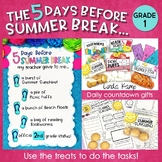 Last Week of School Activities & End of the Year Countdown Gifts- First Grade
