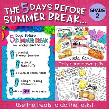 Preview of Last Week of School Activities & End of the Year Countdown Gifts - Second Grade