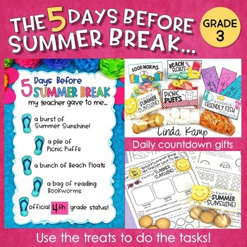 Preview of Last Week of School Activities & End of the Year Countdown Gifts – Third Grade