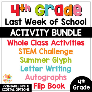 Last Week of School Activities for 4th Grade by Kirsten's Kaboodle