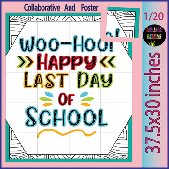 Preview of Last Week of School: End-of-Year Collaborative Poster Activity for the Last Day