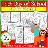 Last day of school coloring sheets pre-school, pre k, k |E
