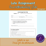 Late Assignment Accountability Slip
