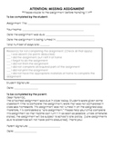 Late Assignment/Missing Assignment Form