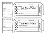 Late Homework Ticket/Pass