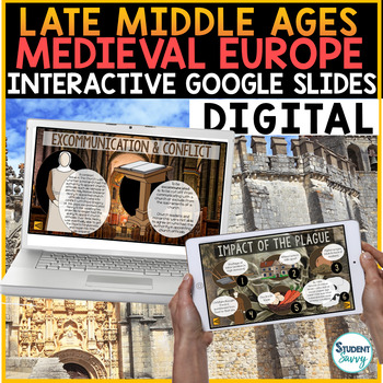 Preview of Late Middle Ages Google Classroom  | Medieval Europe Google Slides
