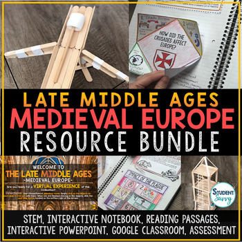 Preview of Late Middle Ages Medieval Europe Activities Reading Passages Projects Units STEM