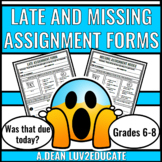 Late and Missing Assignment Forms