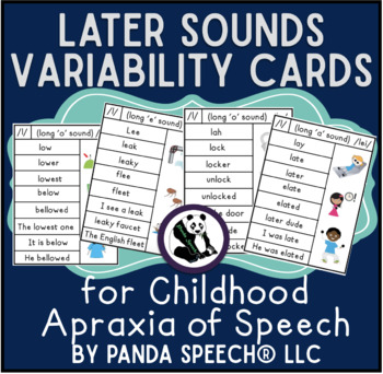 Preview of Later Sounds Vowel/Syllable Variability Cards for Childhood Apraxia of Speech