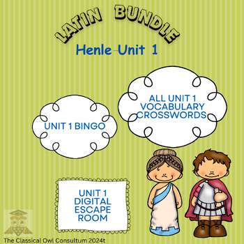 Preview of Bundle Henle Latin 1 Unit 1, Lessons 1-6