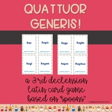 Latin 3rd Declension Endings Quattuor Generis Card Game