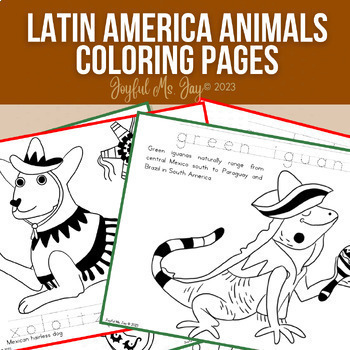 Preview of Latin America Animals Coloring Pages | Hispanic Heritage Month