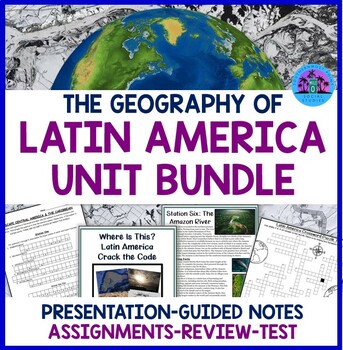 Preview of Latin America ❘ Central America Geography ❘ South America Geography Unit Bundle