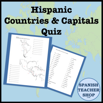 Preview of Latin America: Central and South America Country Capital Quiz