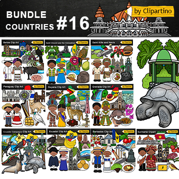 Preview of Latin America Countries Clip Art Bundle Commercial use- PART 16