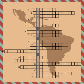 Latin America Crossword Puzzles by TheBrightestKid TPT