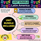 Latin America Geography Bundle (Google Slides, Activity Pa