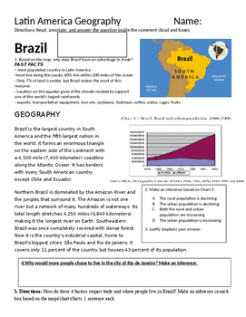 Preview of Latin America Geography Packet