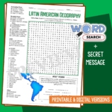 Latin America Geography Word Search Puzzle Lesson Activity