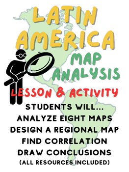 Preview of Latin America Map Analysis (Geography & History Intro) LESSON & ACTIVITY