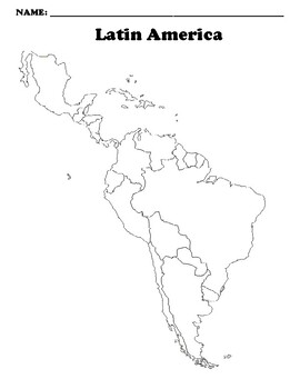 Preview of Latin America Map (Blank)