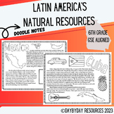 Latin America Natural Resources Doodle Notes (GSE SS6G3)