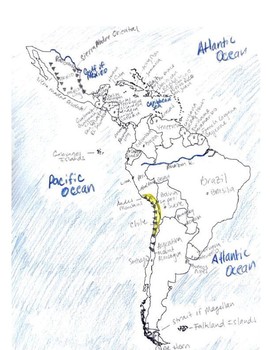 Preview of Latin America Physical and Political Feature Mapping Activity