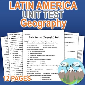 Geography and history of Latin America quiz (prueba de cultura e historia)