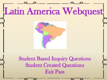 Preview of Latin America Webquest