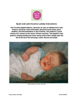 Preview of Latin America and Spain Lullaby Song Playlist