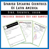 Spanish Speaking Latin American Countries -  Label and Color