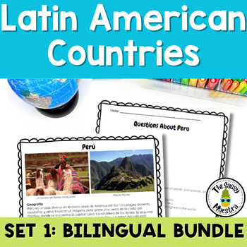 Preview of Latin American Countries Bilingual Reading Comprehension Passages Bundle Set 1