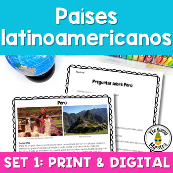 Preview of Latin American Countries Reading Passages Spanish Países latinoamericanos Set 1