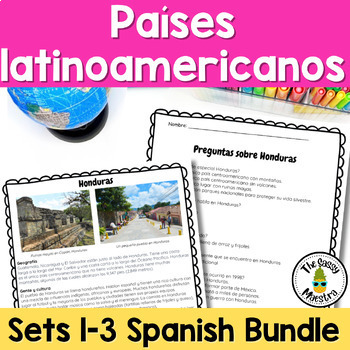 Preview of Latin American Countries Reading Comprehension Passages in Spanish Bundle