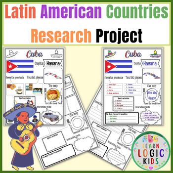 Preview of Latin American Countries Research Project | Hispanic Heritage Month Activies